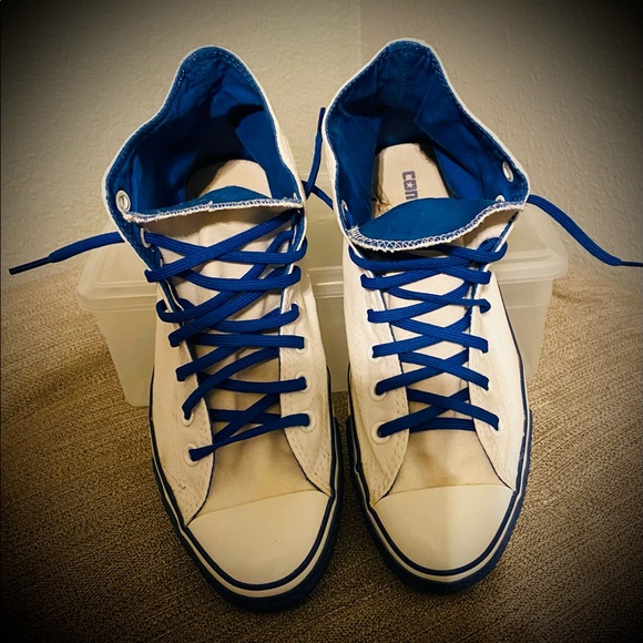 Vintage Chuck Taylor’s White/Blue size 8 - Picture 5 of 6